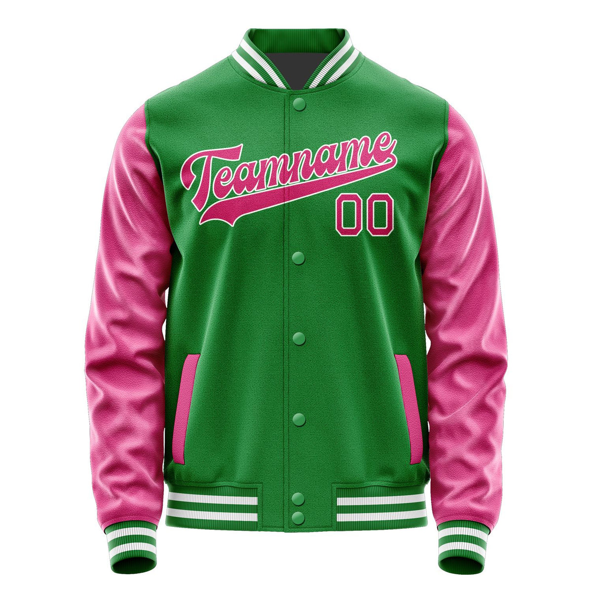 Custom Emerald Green Pink Jacket JA2424132418B31813