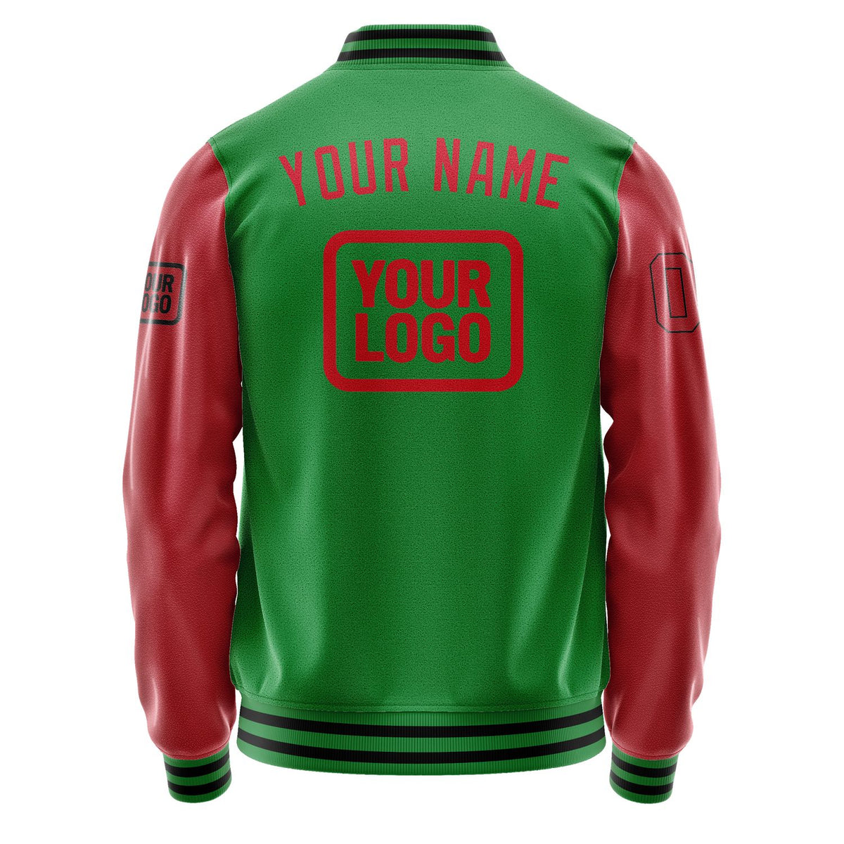 Custom Emerald Green Red Jacket JA242414241717141417