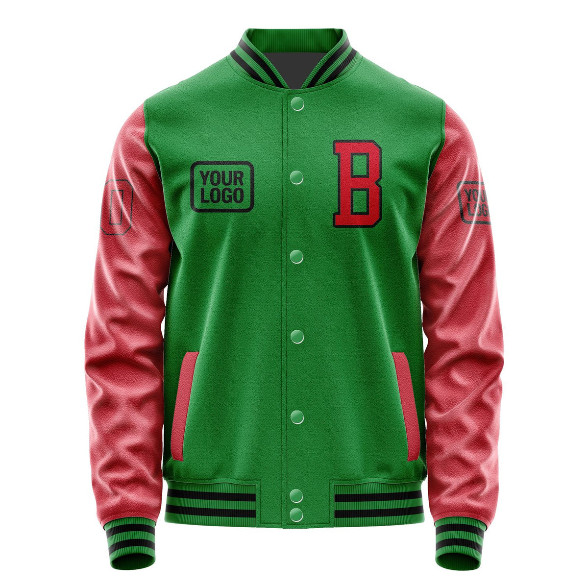 Custom Emerald Green Red Jacket JA242414241717141417