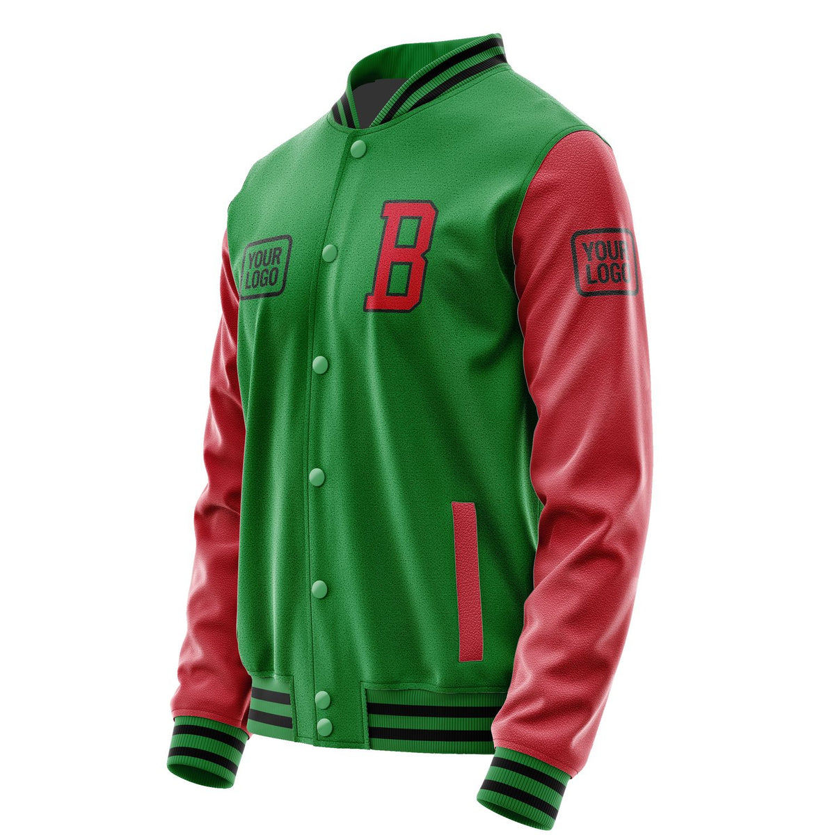 Custom Emerald Green Red Jacket JA242414241717141417