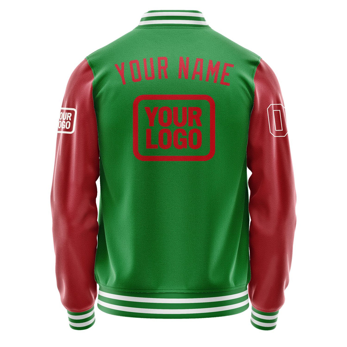 Custom Emerald Green Red Jacket JA242414241818141418