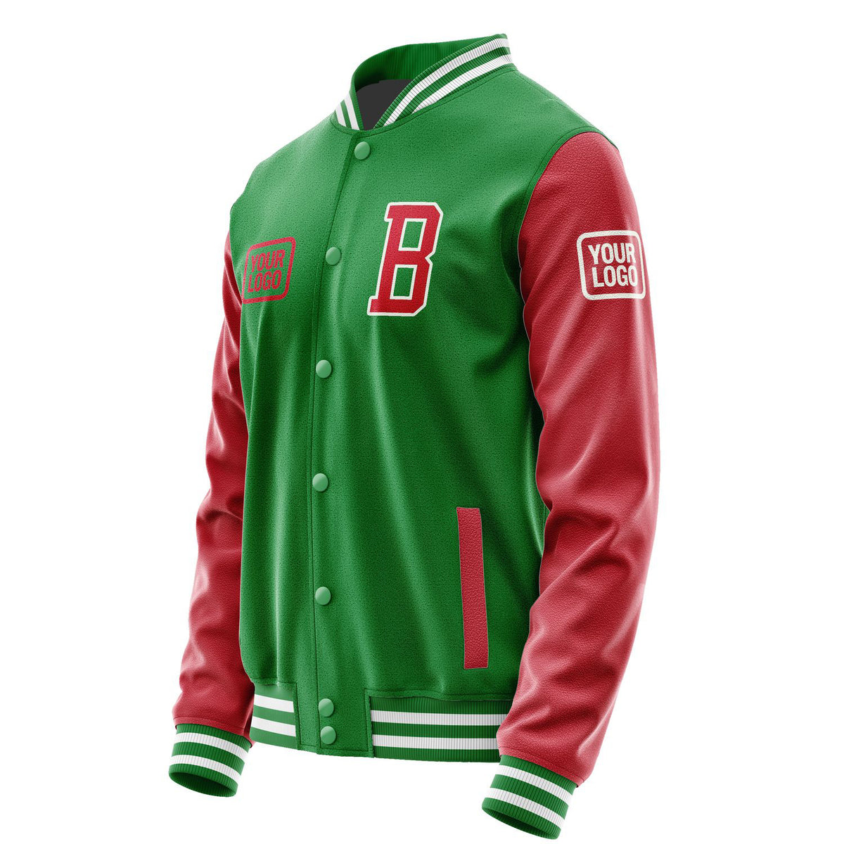 Custom Emerald Green Red Jacket JA242414241818141418