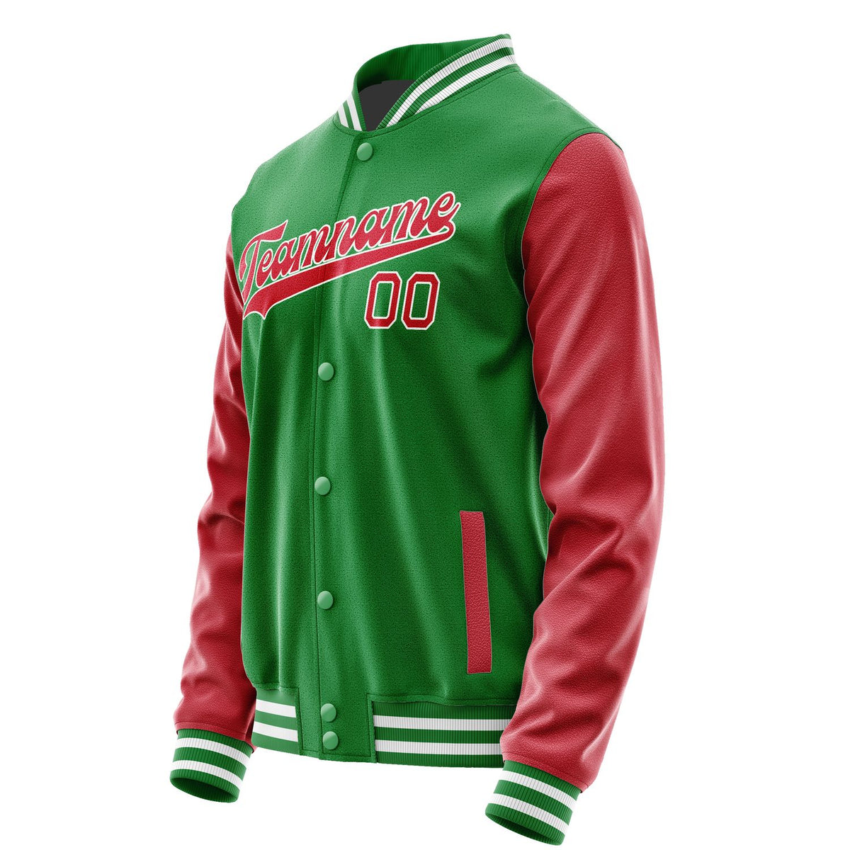 Custom Emerald Green Red Jacket JA2424142418B31814