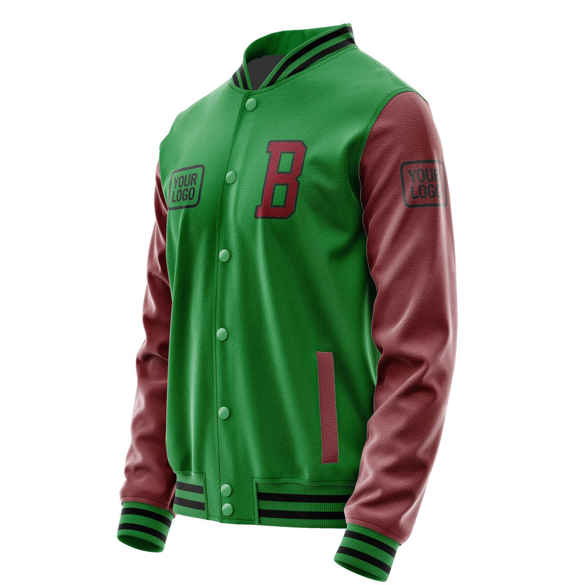 Custom Emerald Green Crimson Red Jacket JA242415241717151517