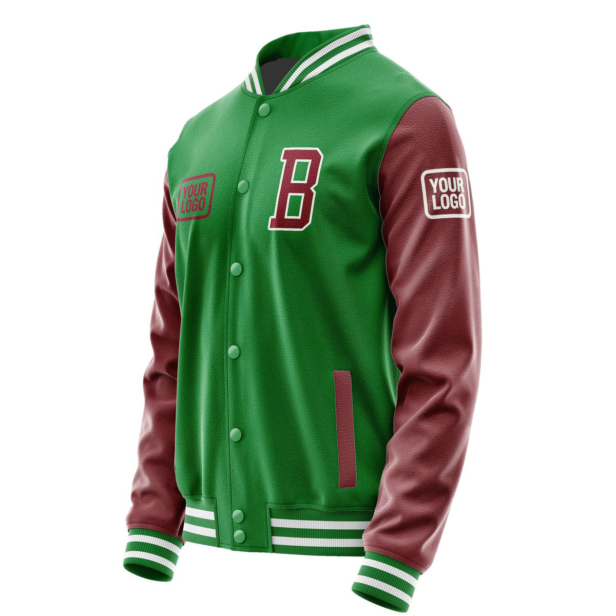 Custom Emerald Green Crimson Red Jacket JA242415241818151518