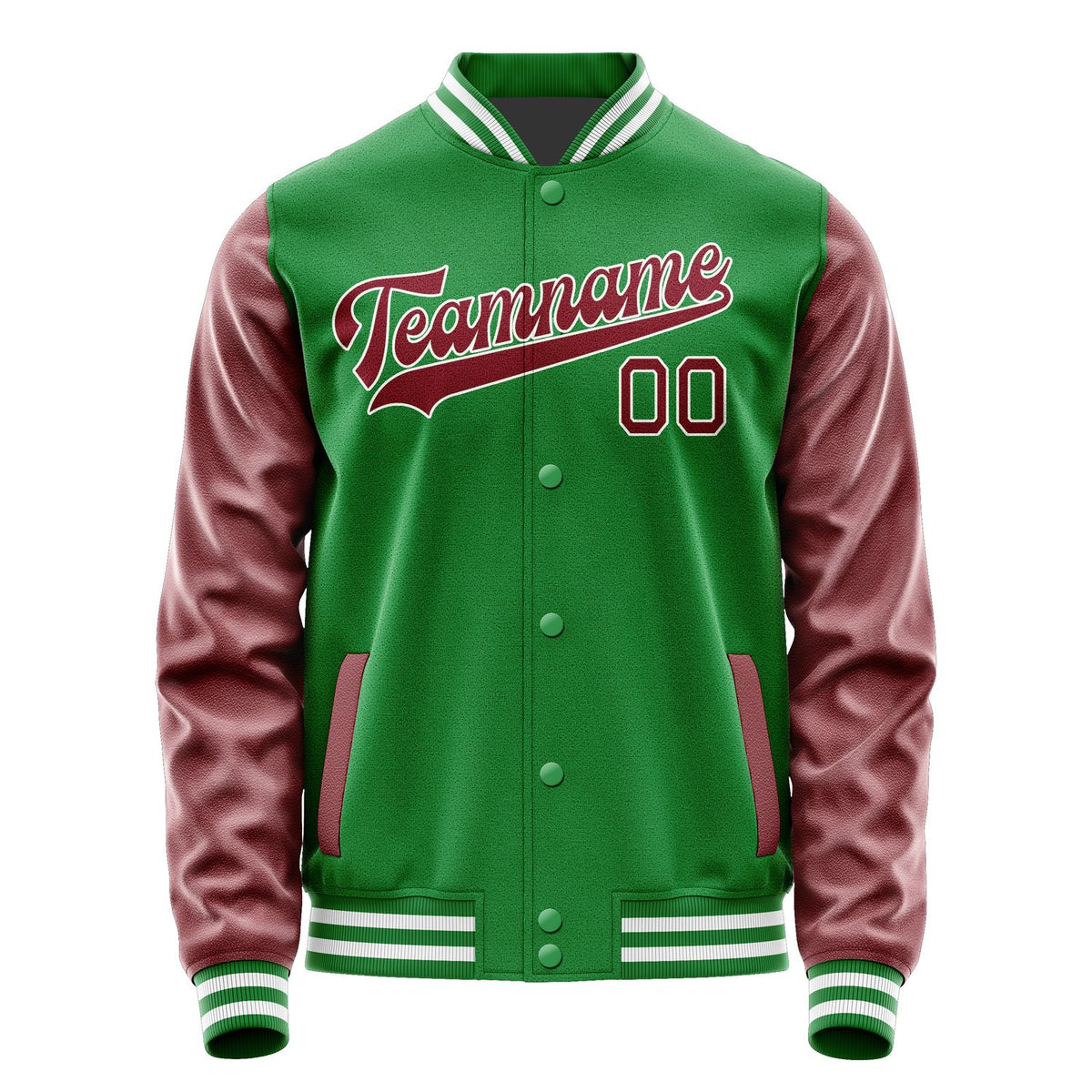 Custom Emerald Green Crimson Red Jacket JA2424152418B31815