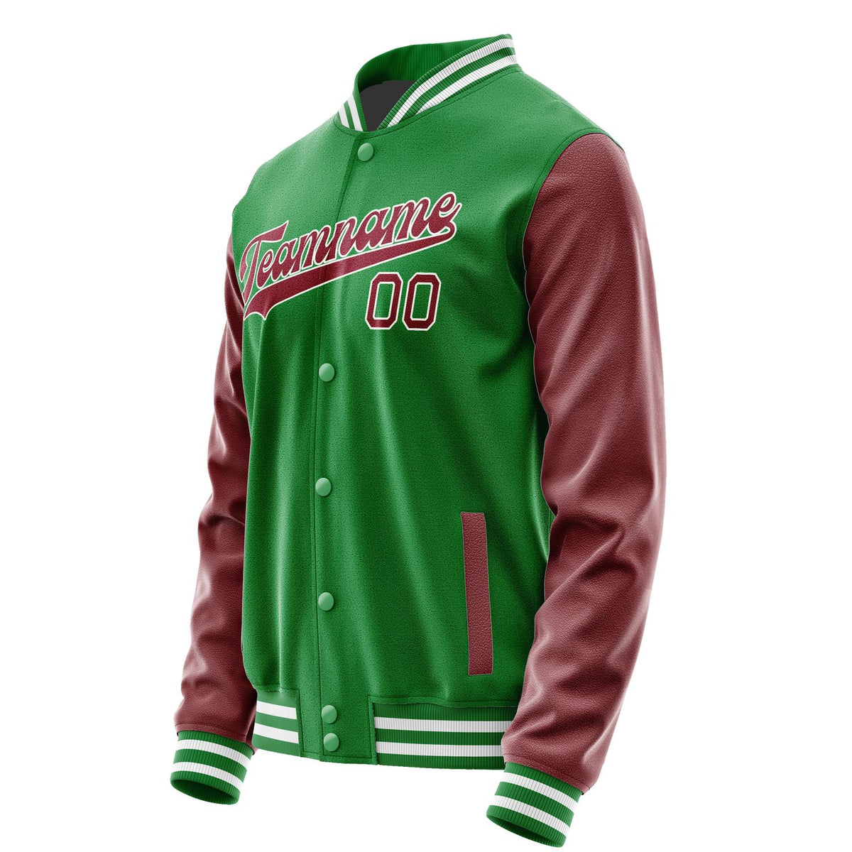 Custom Emerald Green Crimson Red Jacket JA2424152418B31815