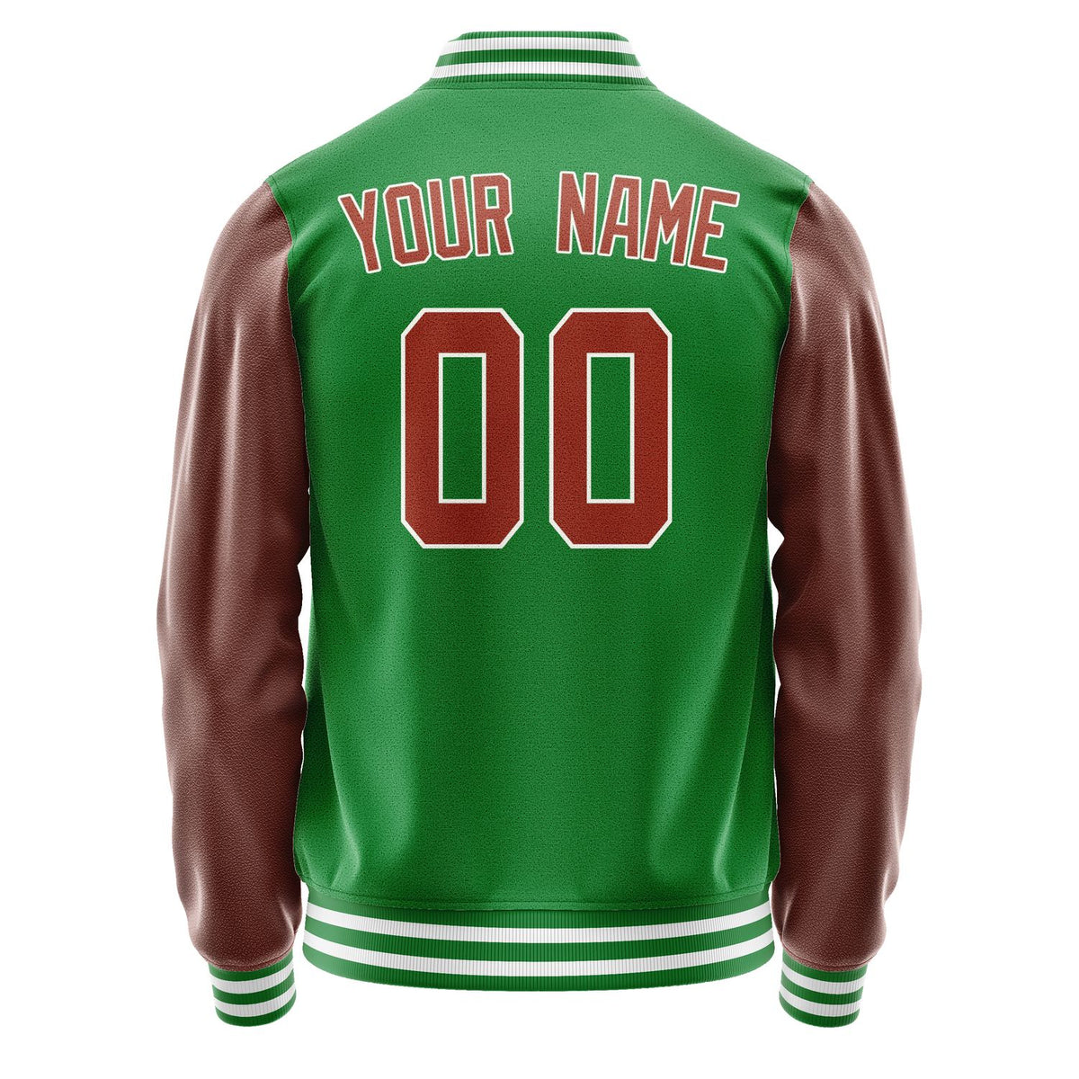 Custom Emerald Green Coral Red Jacket JA2424162418B31816