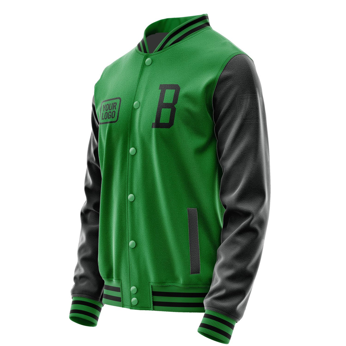 Custom Emerald Green Black Jacket JA242417241717171717