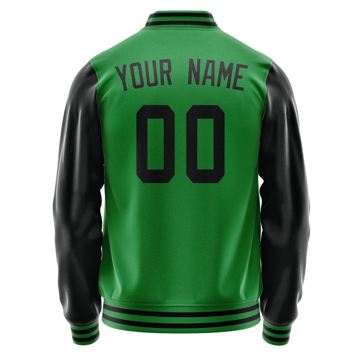 Custom Emerald Green Black Jacket JA2424172417B31717