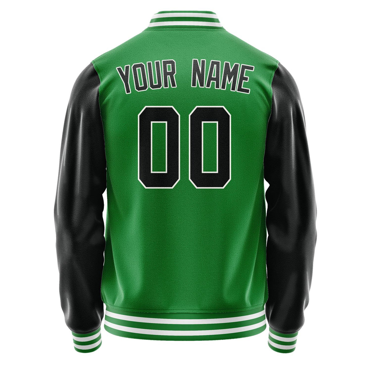 Custom Emerald Green Black Jacket JA2424172418B31817