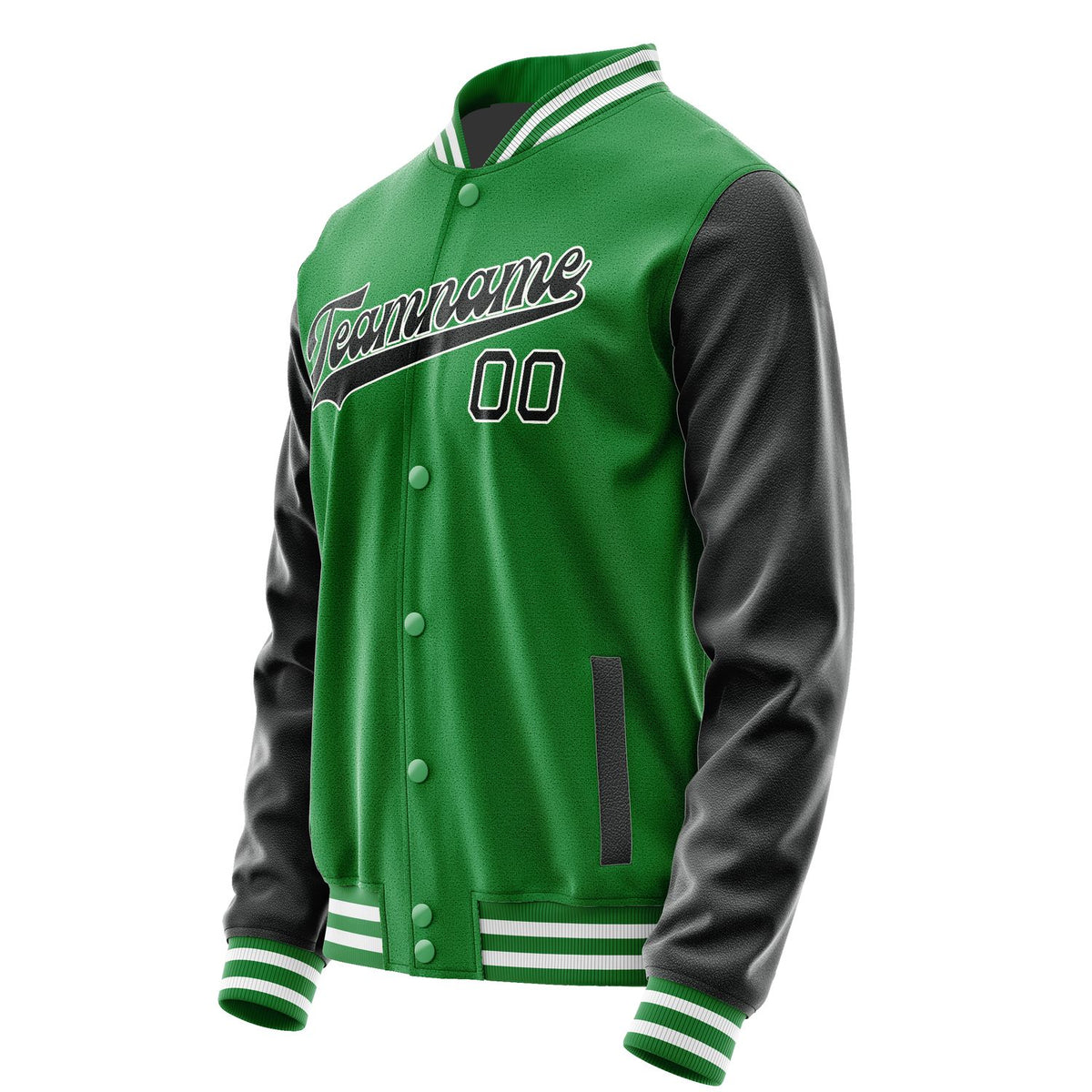 Custom Emerald Green Black Jacket JA2424172418B31817