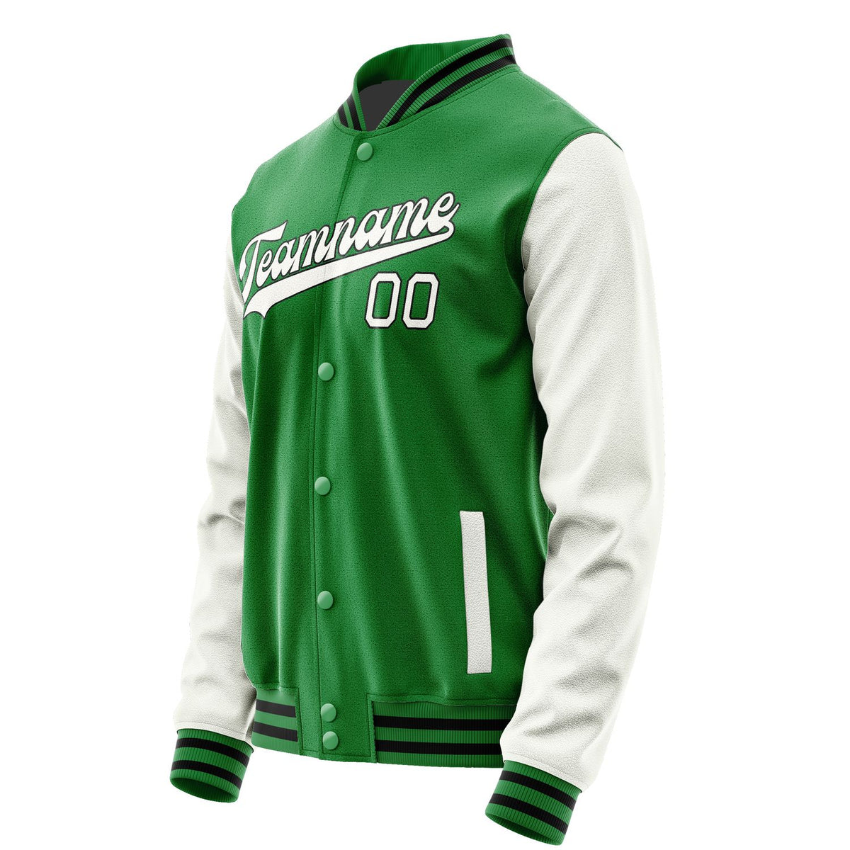 Custom Emerald Green White Jacket JA2424182417B31718