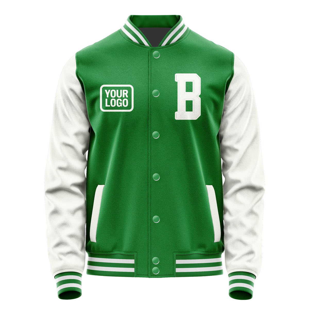 Custom Emerald Green White Jacket JA242418241818181818