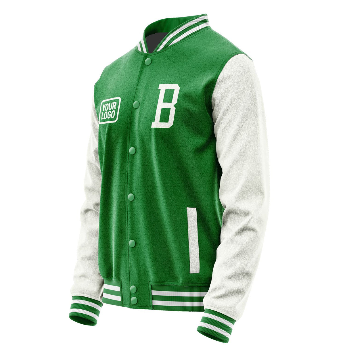 Custom Emerald Green White Jacket JA242418241818181818