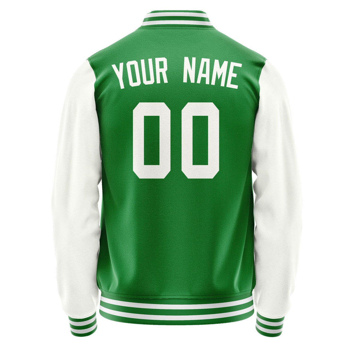 Custom Emerald Green White Jacket JA2424182418B31818