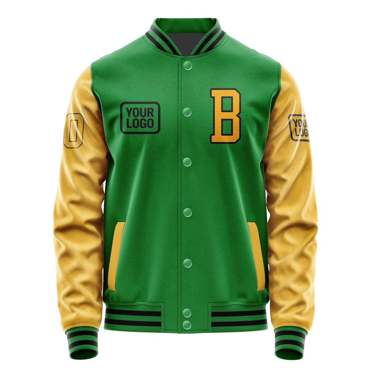 Custom Emerald Green Yellow Jacket JA242419241717191917