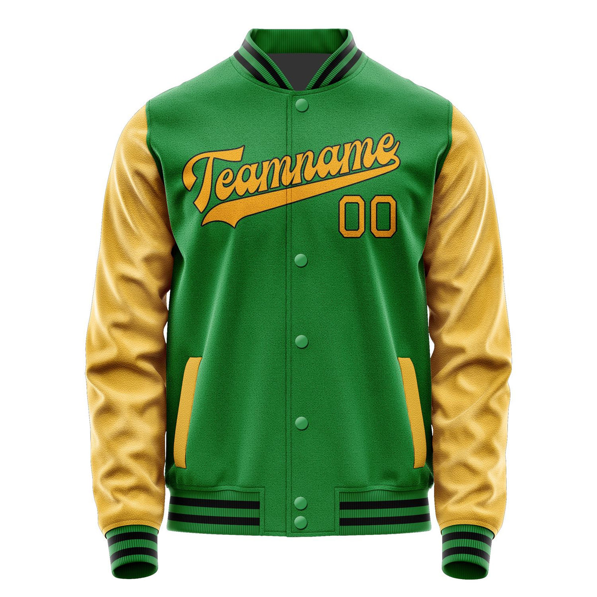 Custom Emerald Green Yellow Jacket JA2424192417B31719