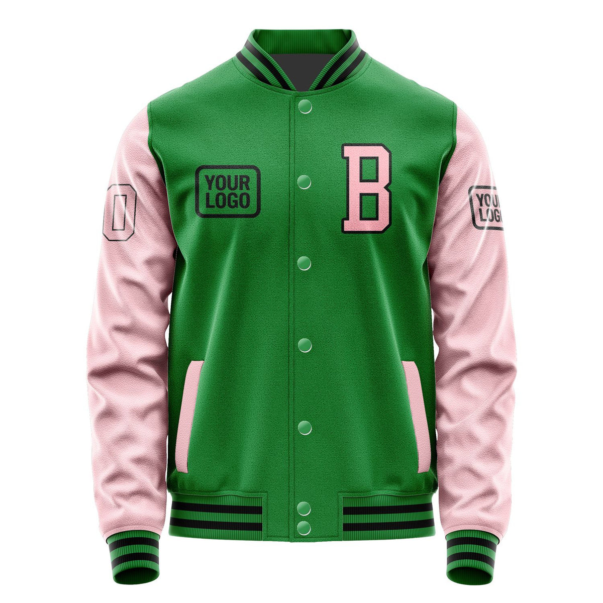 Custom Emerald Green Light Pink Jacket JA242421241717212117