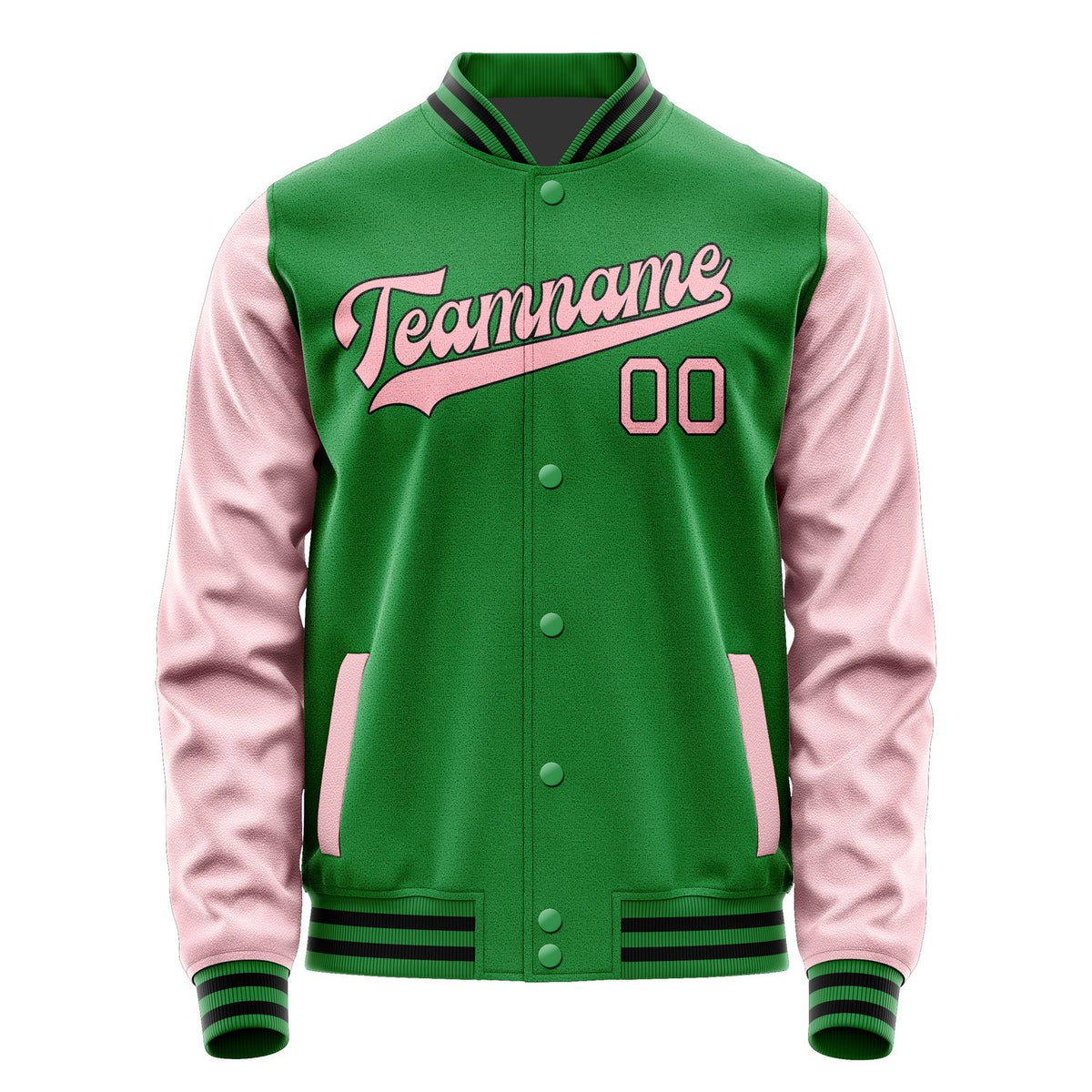 Custom Emerald Green Light Pink Jacket JA2424212417B31721