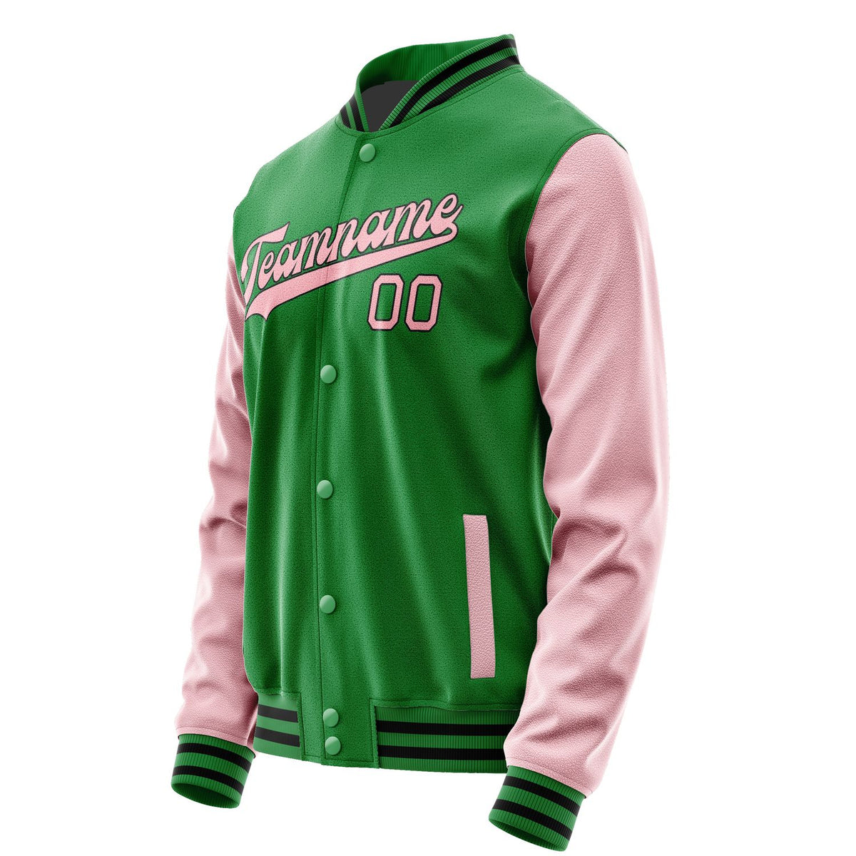 Custom Emerald Green Light Pink Jacket JA2424212417B31721