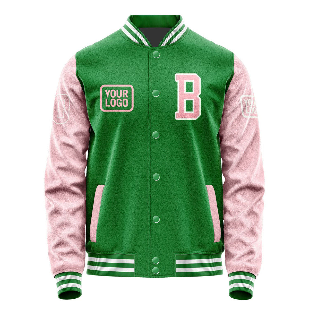 Custom Emerald Green Light Pink Jacket JA242421241818212118