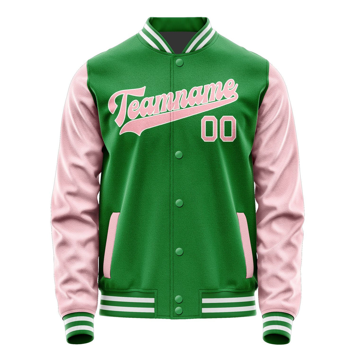 Custom Emerald Green Light Pink Jacket JA2424212418B31821