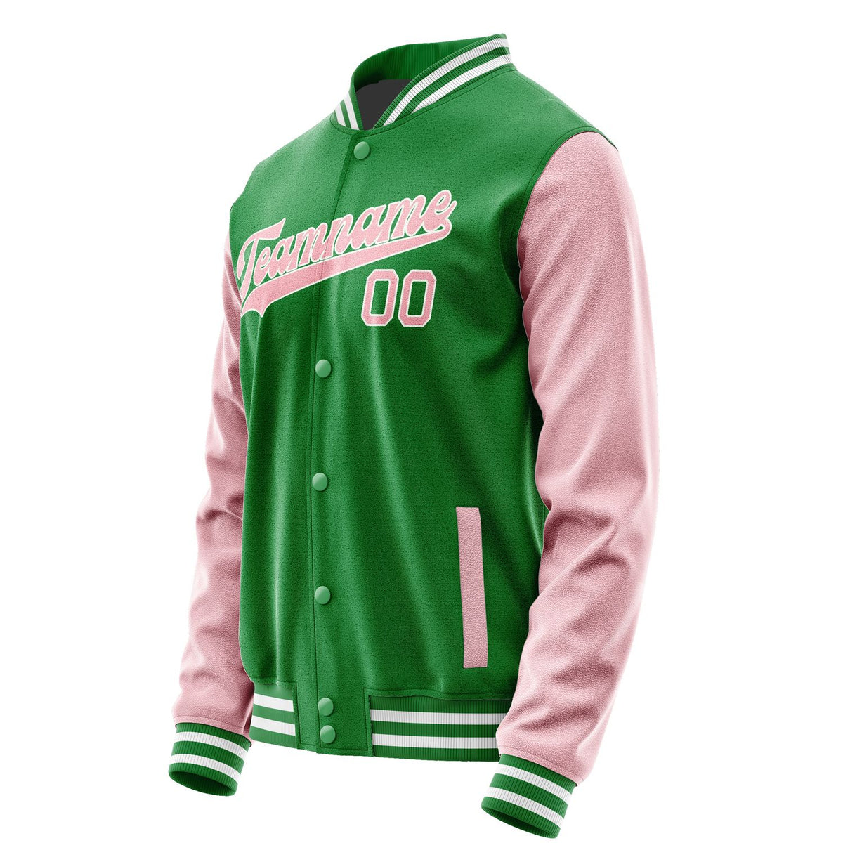 Custom Emerald Green Light Pink Jacket JA2424212418B31821