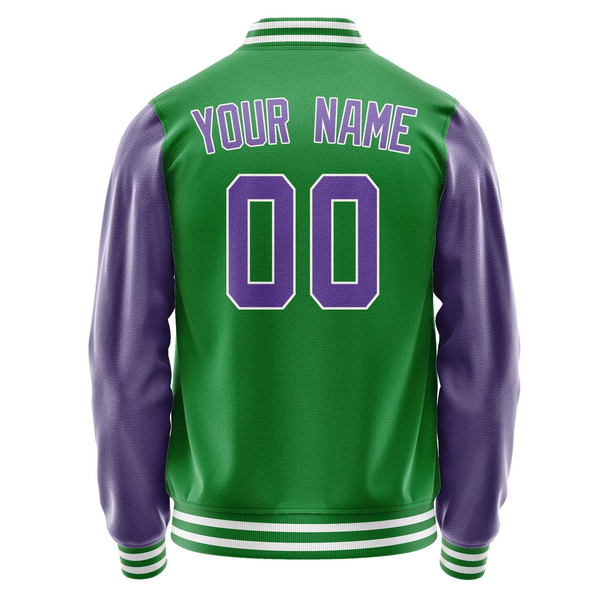 Custom Emerald Green Light Purple Jacket JA2424232418B31823