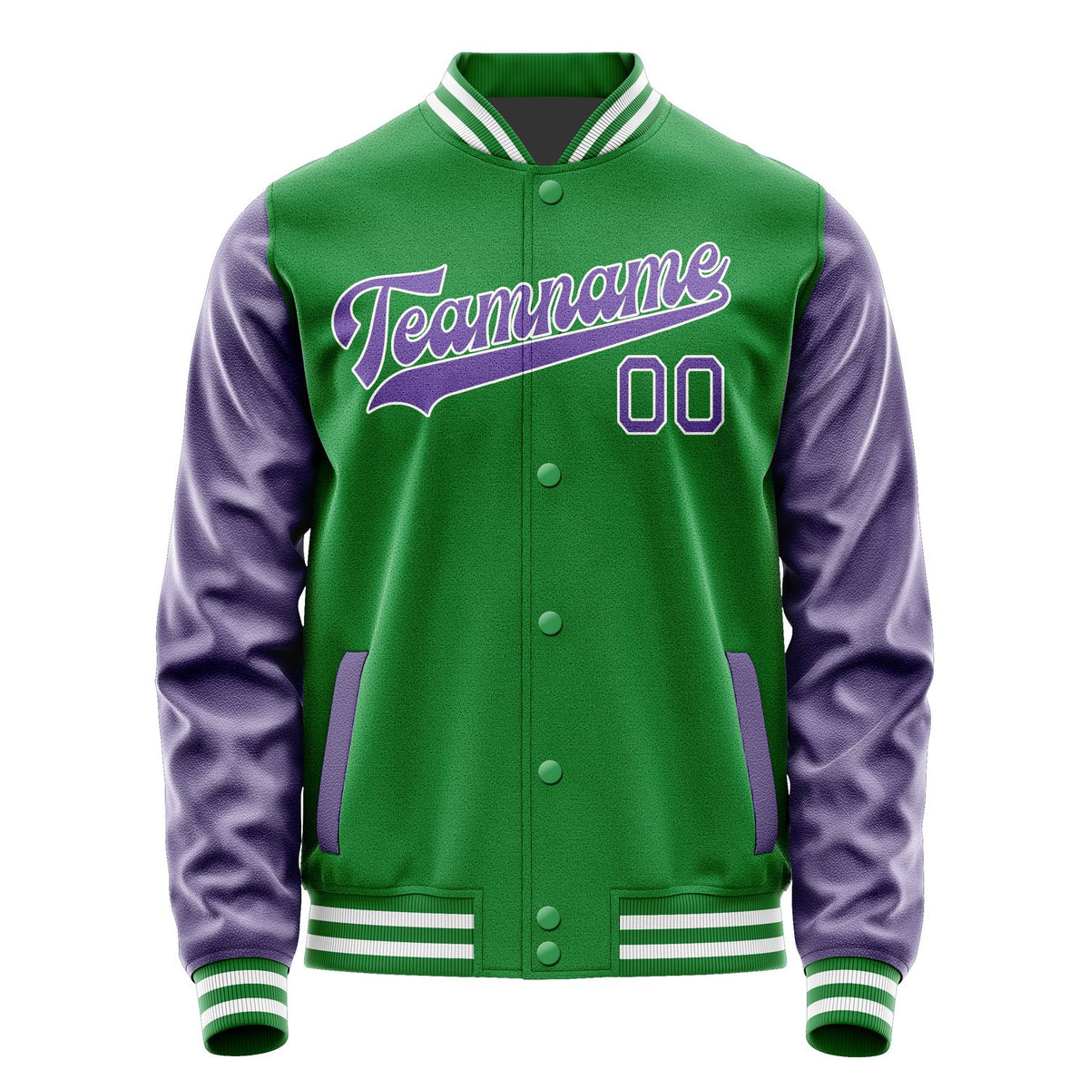 Custom Emerald Green Light Purple Jacket JA2424232418B31823