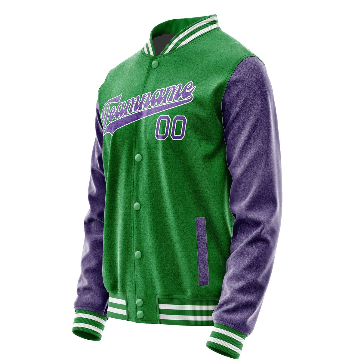 Custom Emerald Green Light Purple Jacket JA2424232418B31823