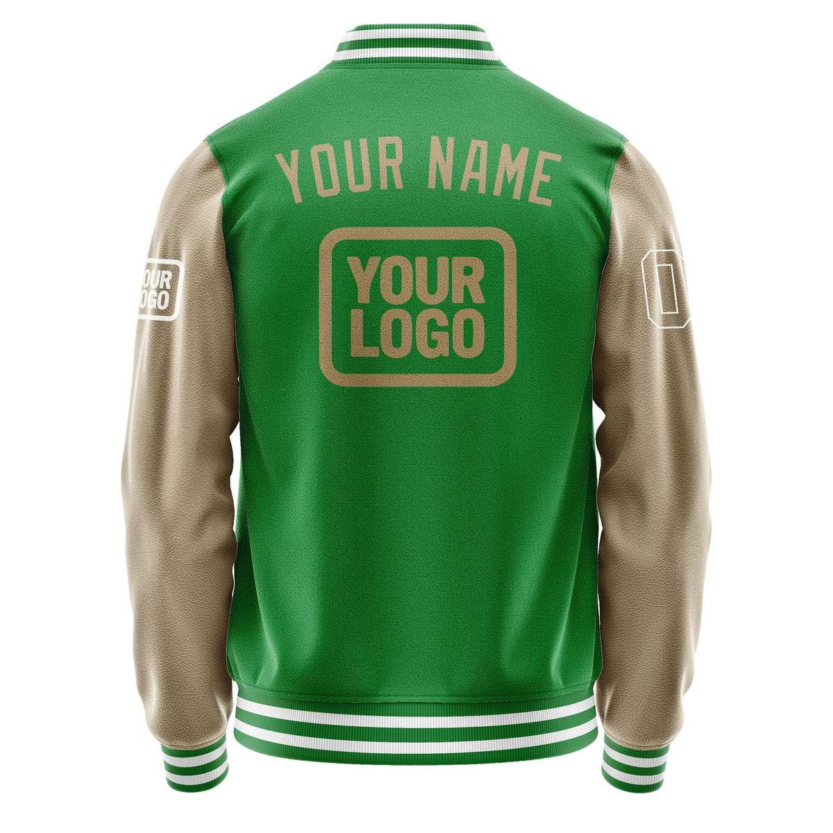 Custom Emerald Green Light Khaki Jacket JA242425241818252518