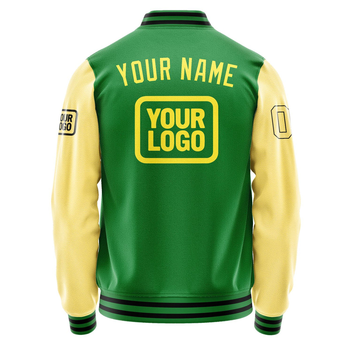 Custom Emerald Green Light Yellow Jacket JA242426241717262617