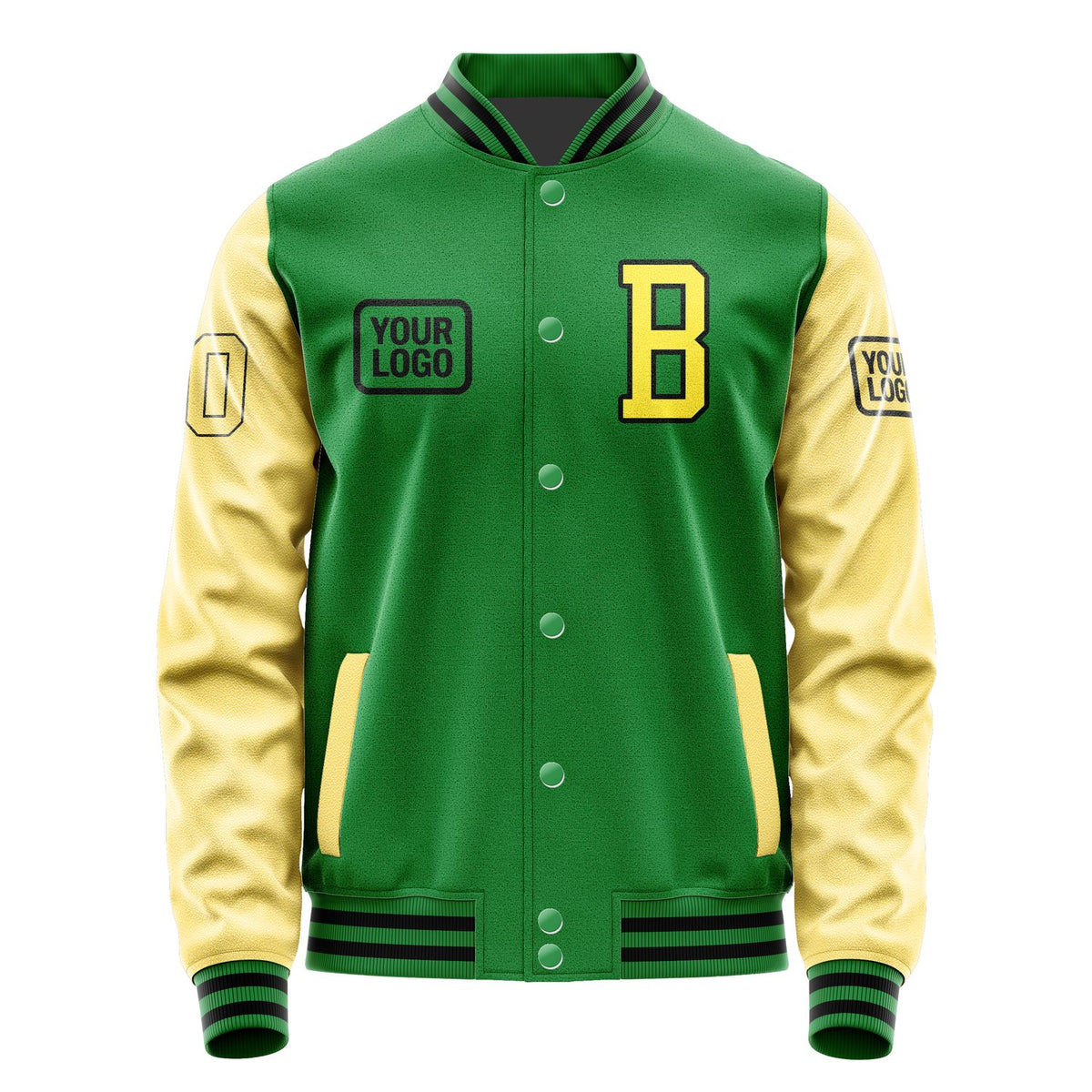 Custom Emerald Green Light Yellow Jacket JA242426241717262617