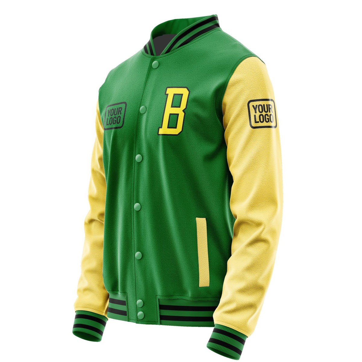 Custom Emerald Green Light Yellow Jacket JA242426241717262617