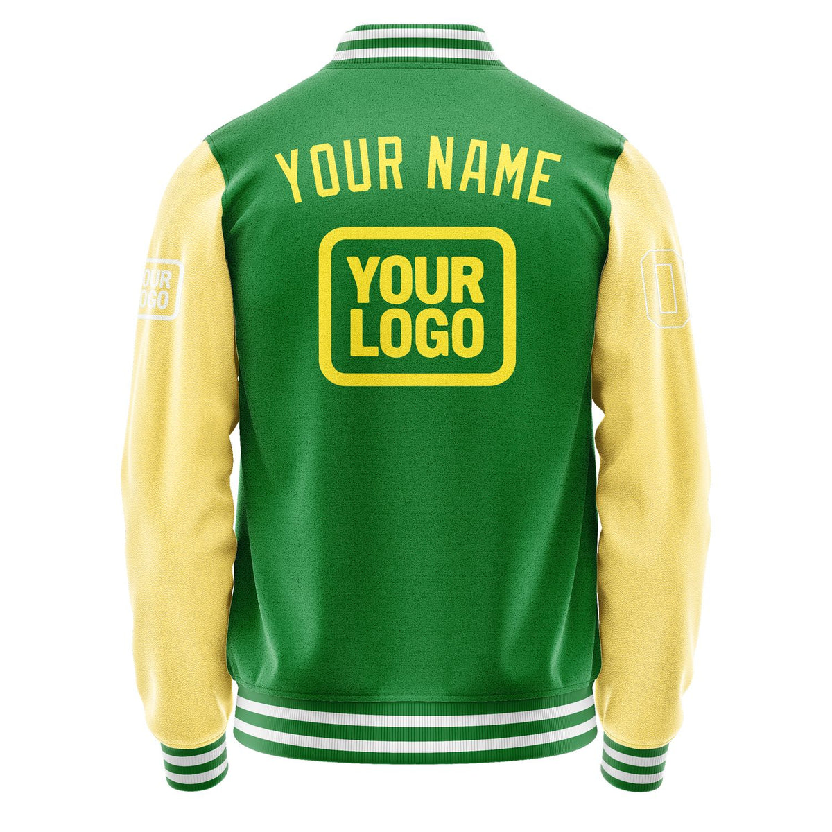 Custom Emerald Green Light Yellow Jacket JA242426241818262618