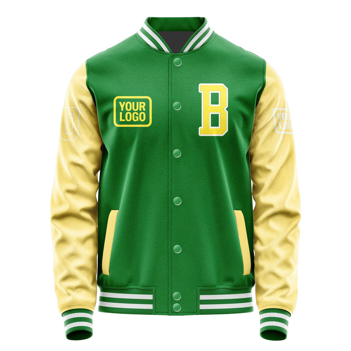 Custom Emerald Green Light Yellow Jacket JA242426241818262618