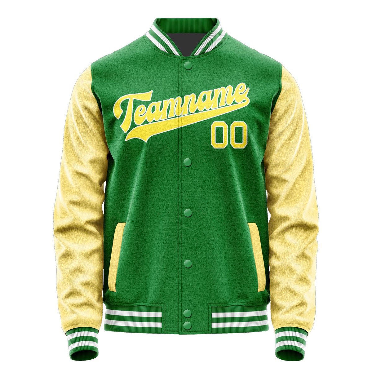 Custom Emerald Green Light Yellow Jacket JA2424262418B31826