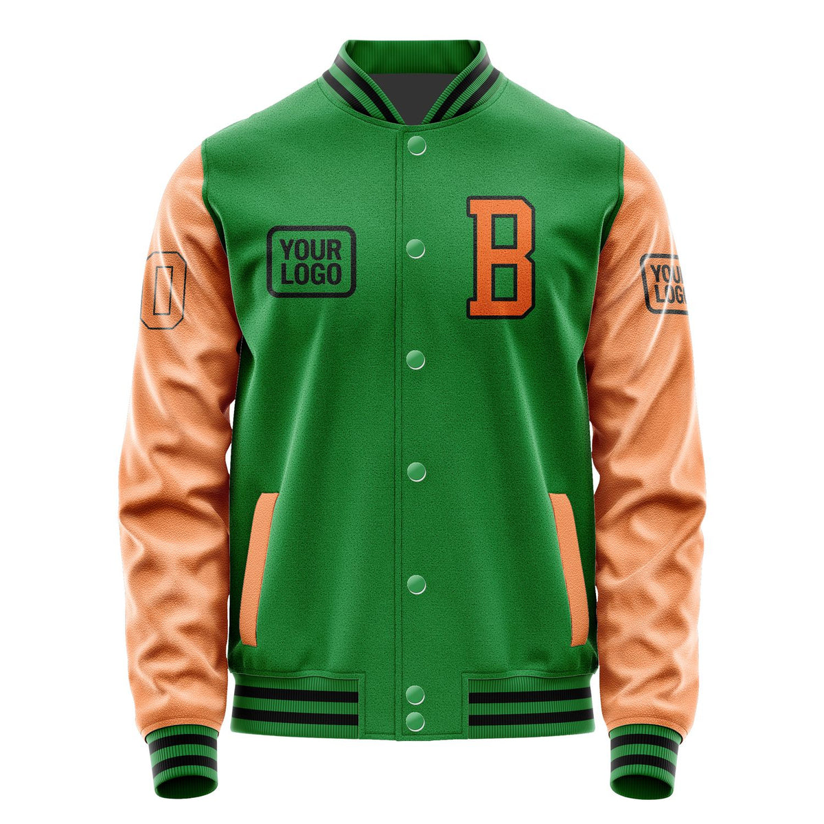 Custom Emerald Green Orange Jacket JA242428241717282817