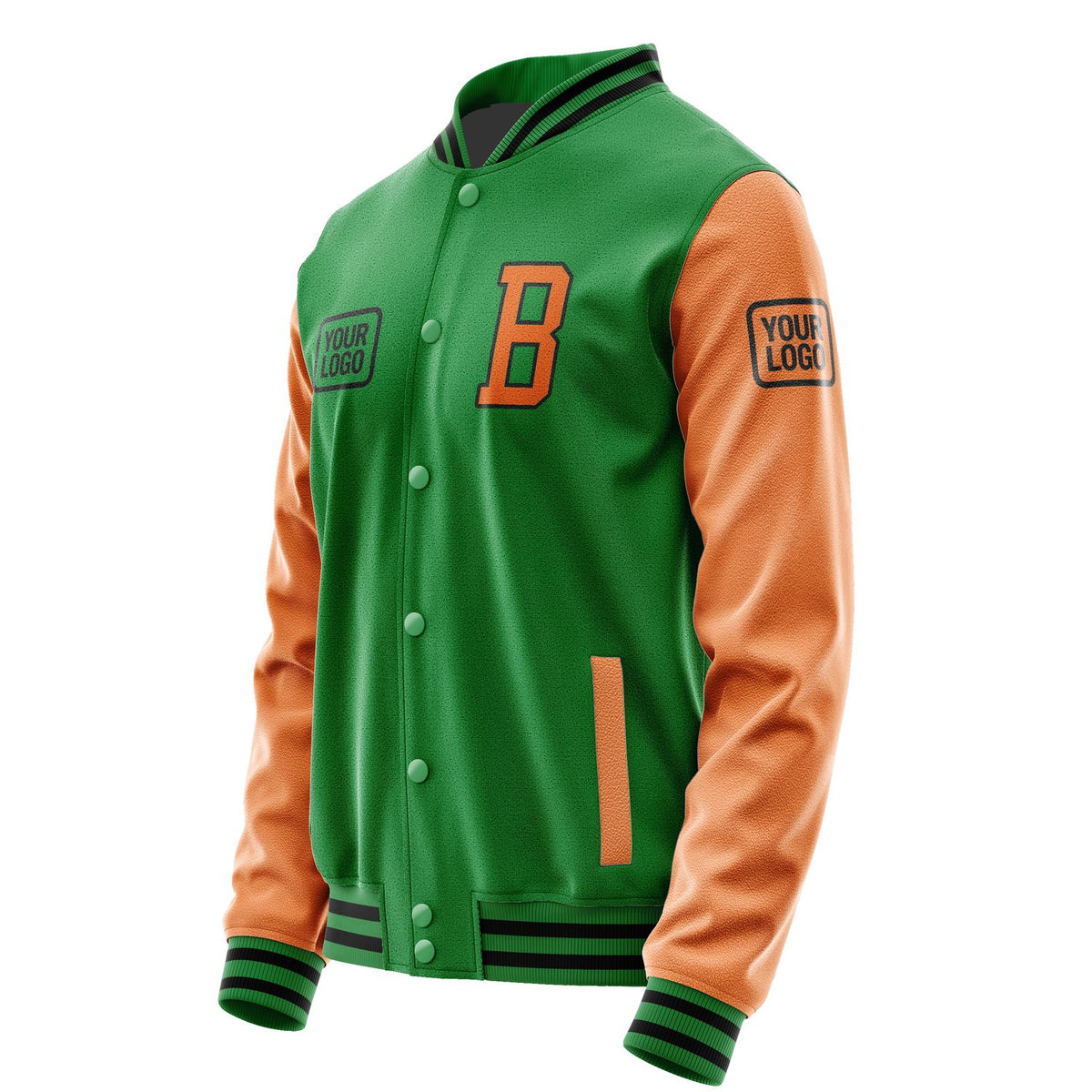 Custom Emerald Green Orange Jacket JA242428241717282817