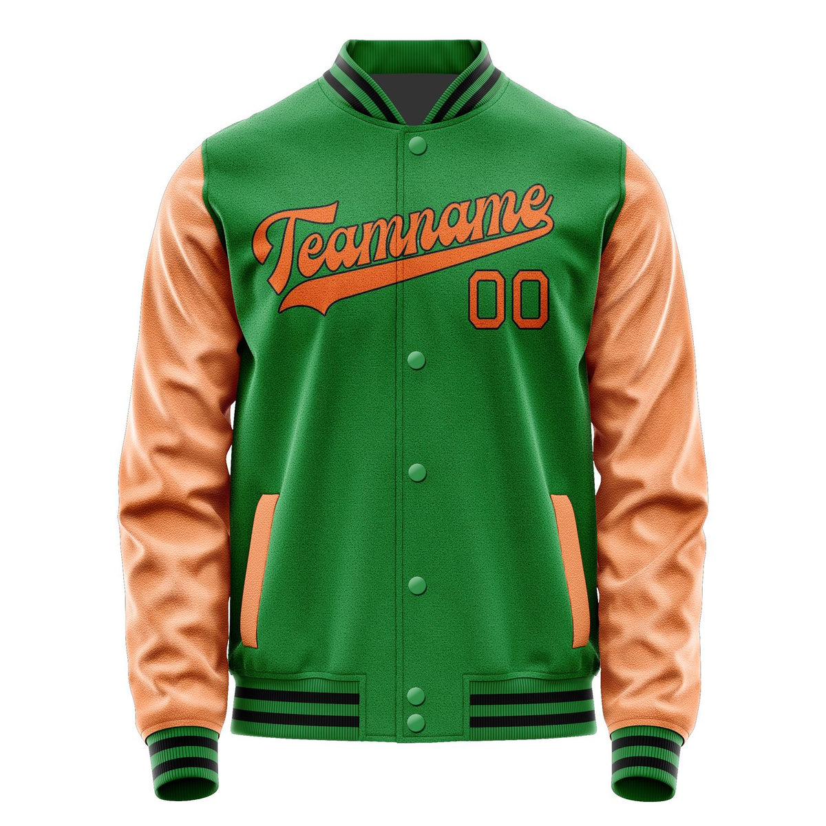 Custom Emerald Green Orange Jacket JA2424282417B31728