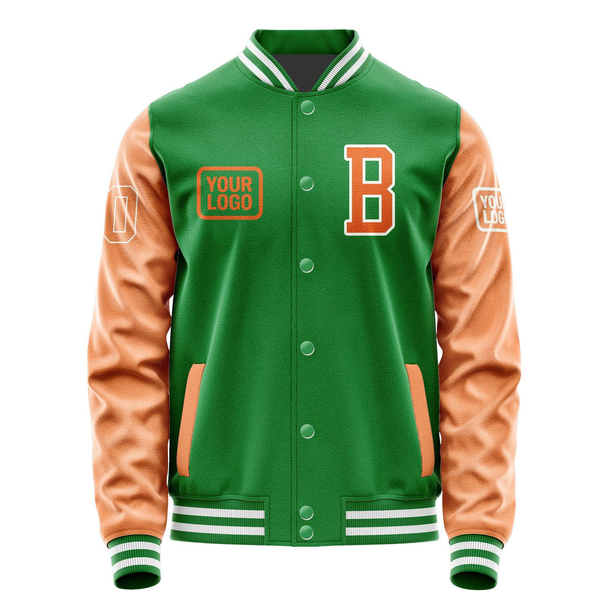 Custom Emerald Green Orange Jacket JA242428241818282818