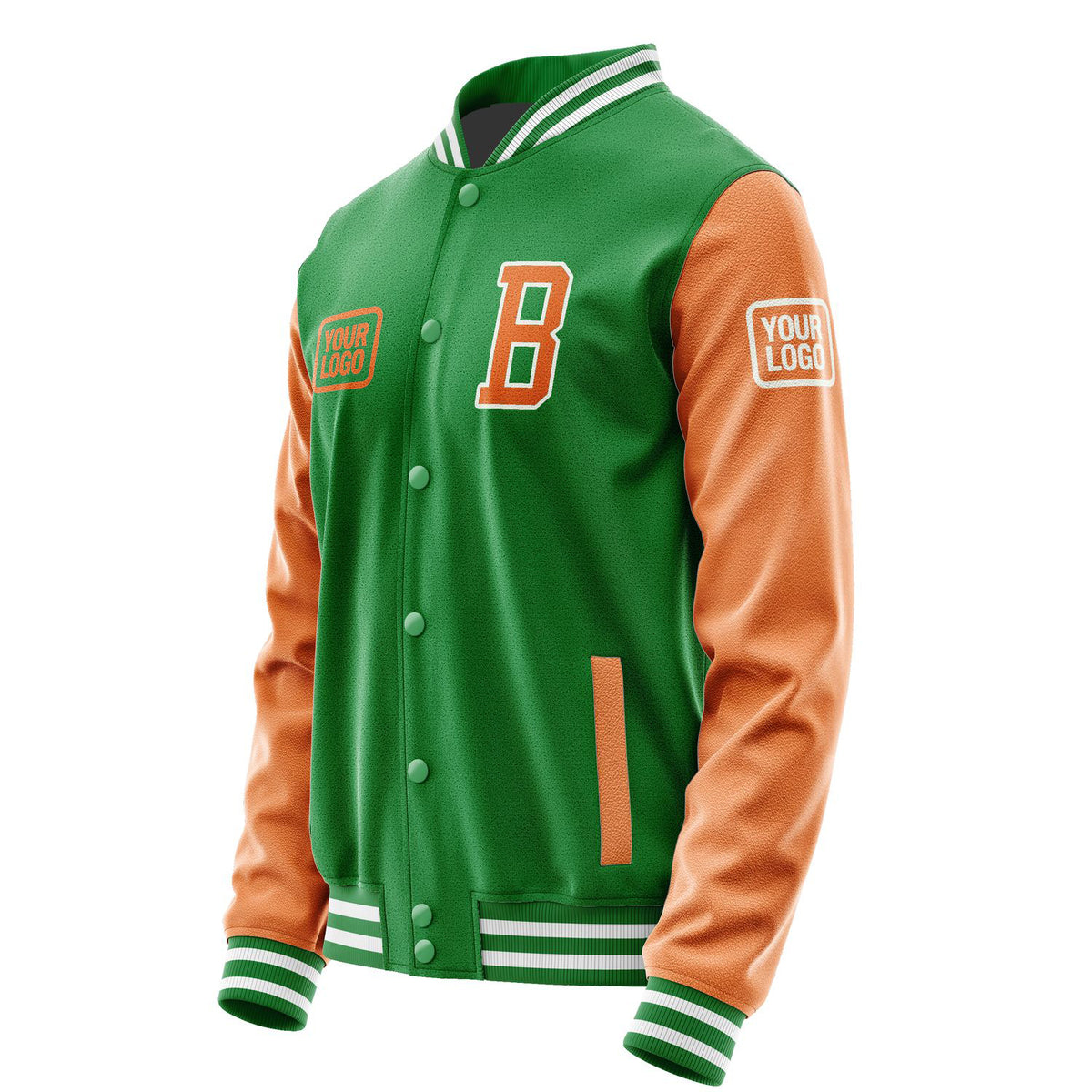 Custom Emerald Green Orange Jacket JA242428241818282818