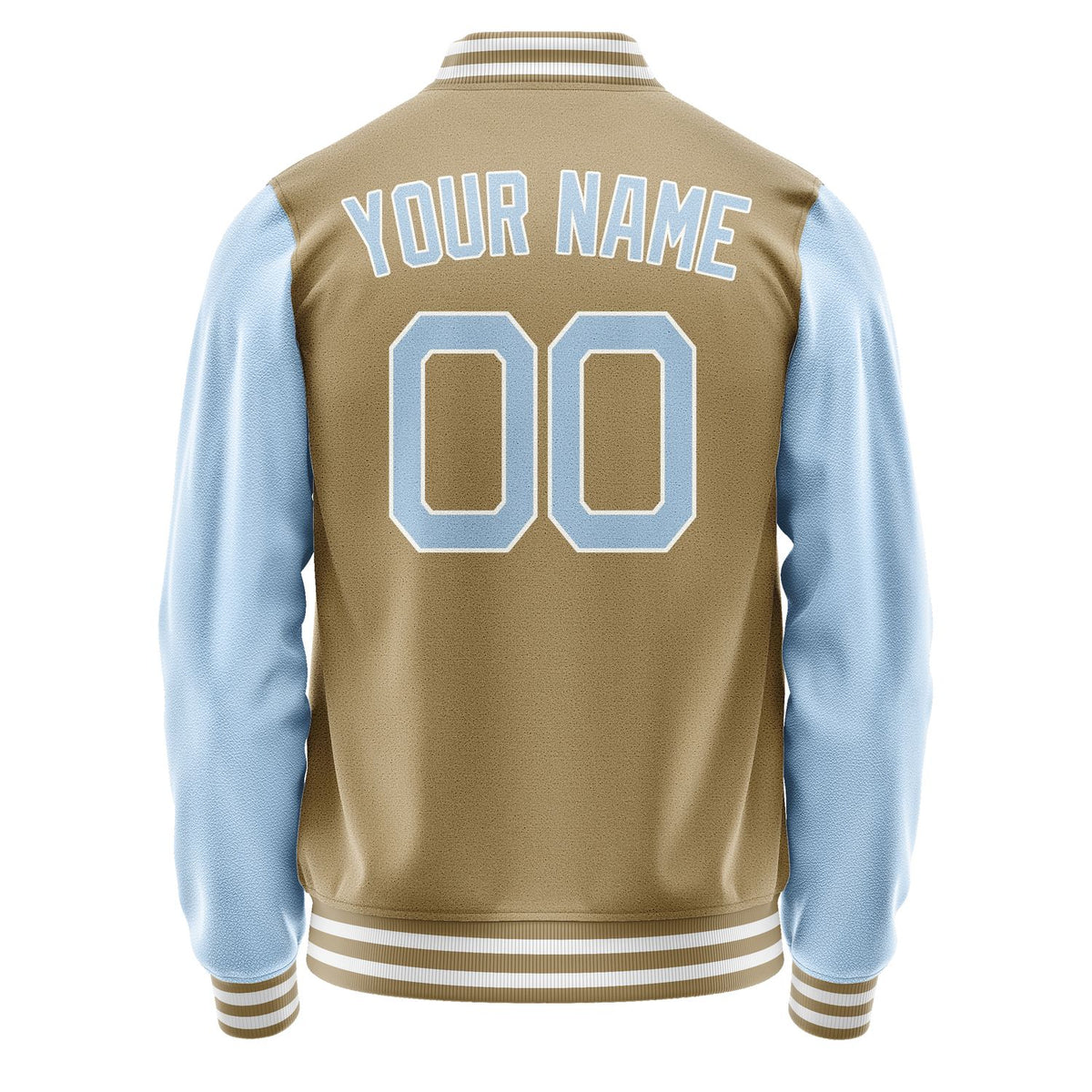 Custom Light Khaki Light Blue Jacket JA2525082518B21808