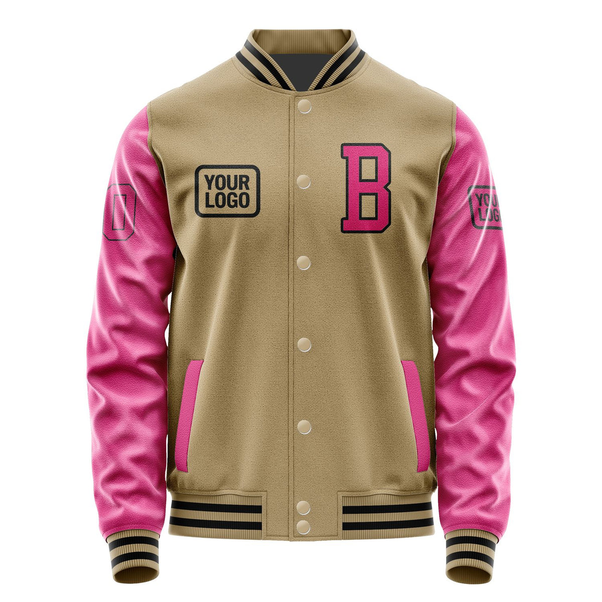 Custom Light Khaki Pink Jacket JA252513251717131317