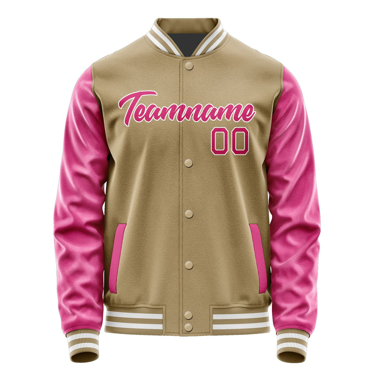 Custom Light Khaki Pink Jacket JA2525132518B21813