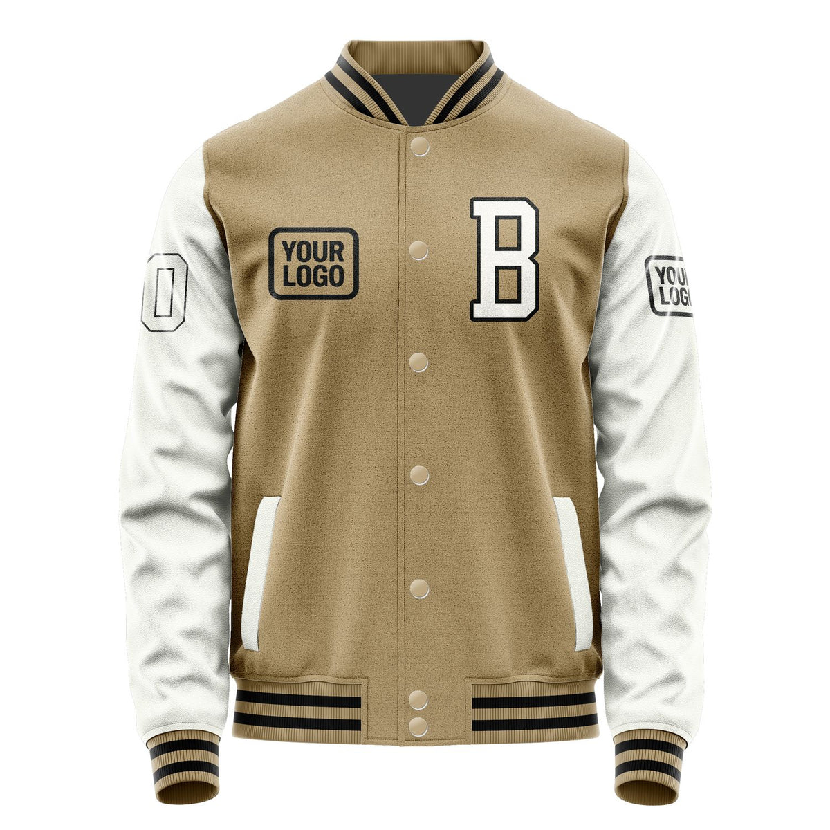 Custom Light Khaki White Jacket JA252518251717181817