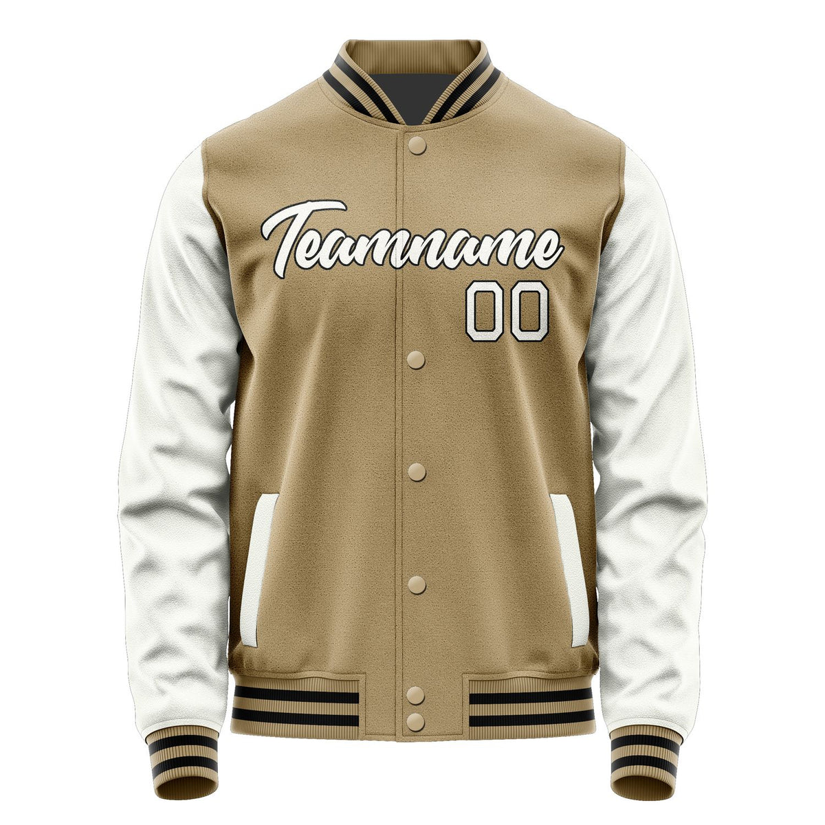 Custom Light Khaki White Jacket JA2525182517B21718