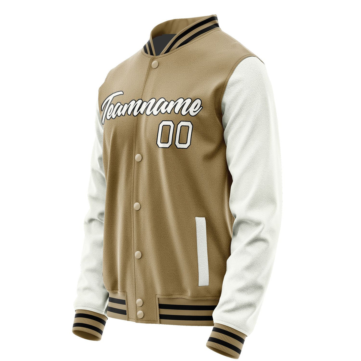 Custom Light Khaki White Jacket JA2525182517B21718