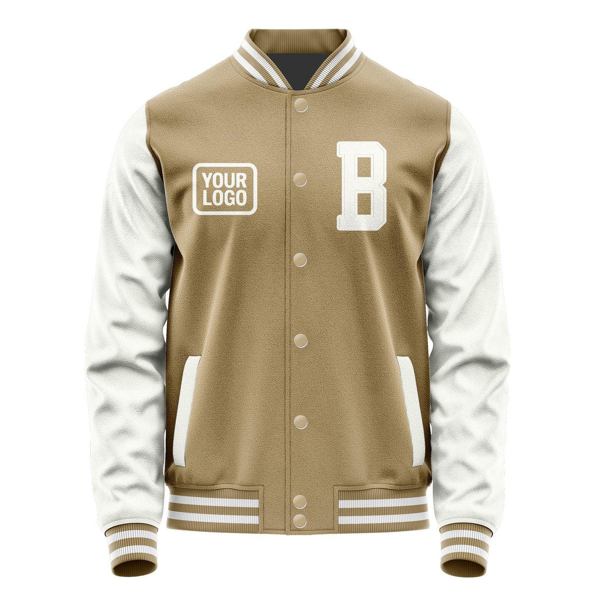 Custom Light Khaki White Jacket JA252518251818181818